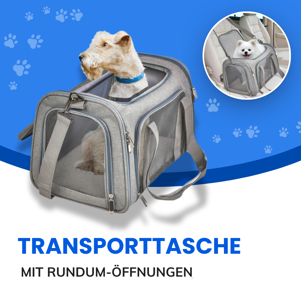 Transporttasche für Katzen & Hunde - Rundum-Öffnung für leichten Einstieg