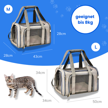 Transporttasche für Katzen & Hunde - Rundum-Öffnung für leichten Einstieg