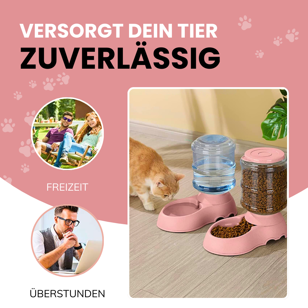 Automatischer Futter- & Wasserspender – Immer bestens versorgt!
