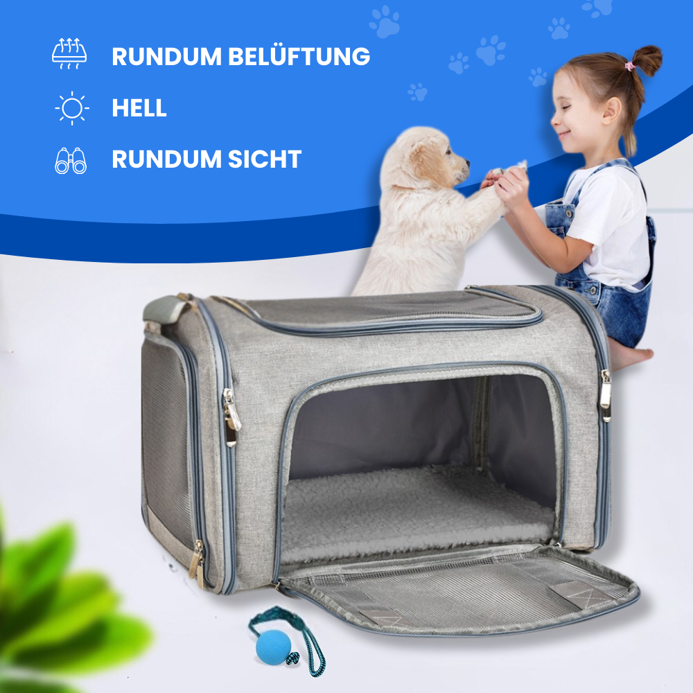 Transporttasche für Katzen & Hunde - Rundum-Öffnung für leichten Einstieg